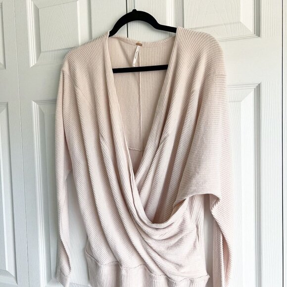 Free People Cozy With You Champagne Toast Sweater Women's Size X-Small XS - Picture 3 of 7